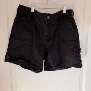 Gloria Vanderbilt Black Cargo Shorts for Women
